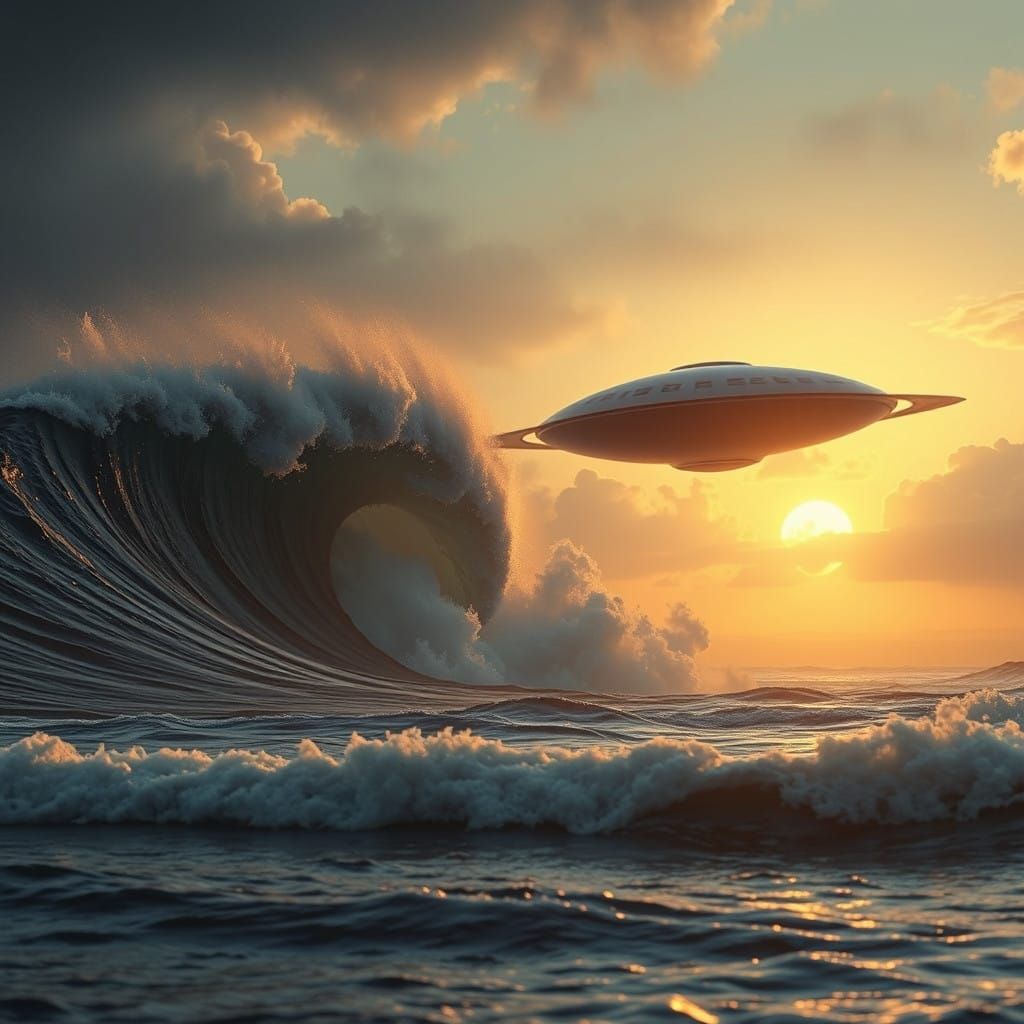 Cosmic Tsunami Devastates Coastal Metropolis in Cyberpunk St...