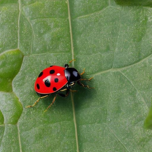 A ladybug crawls