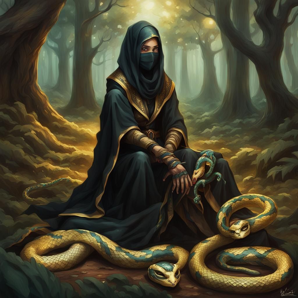 Fantasy Rogue in Forest: Hyperrealistic Portrait