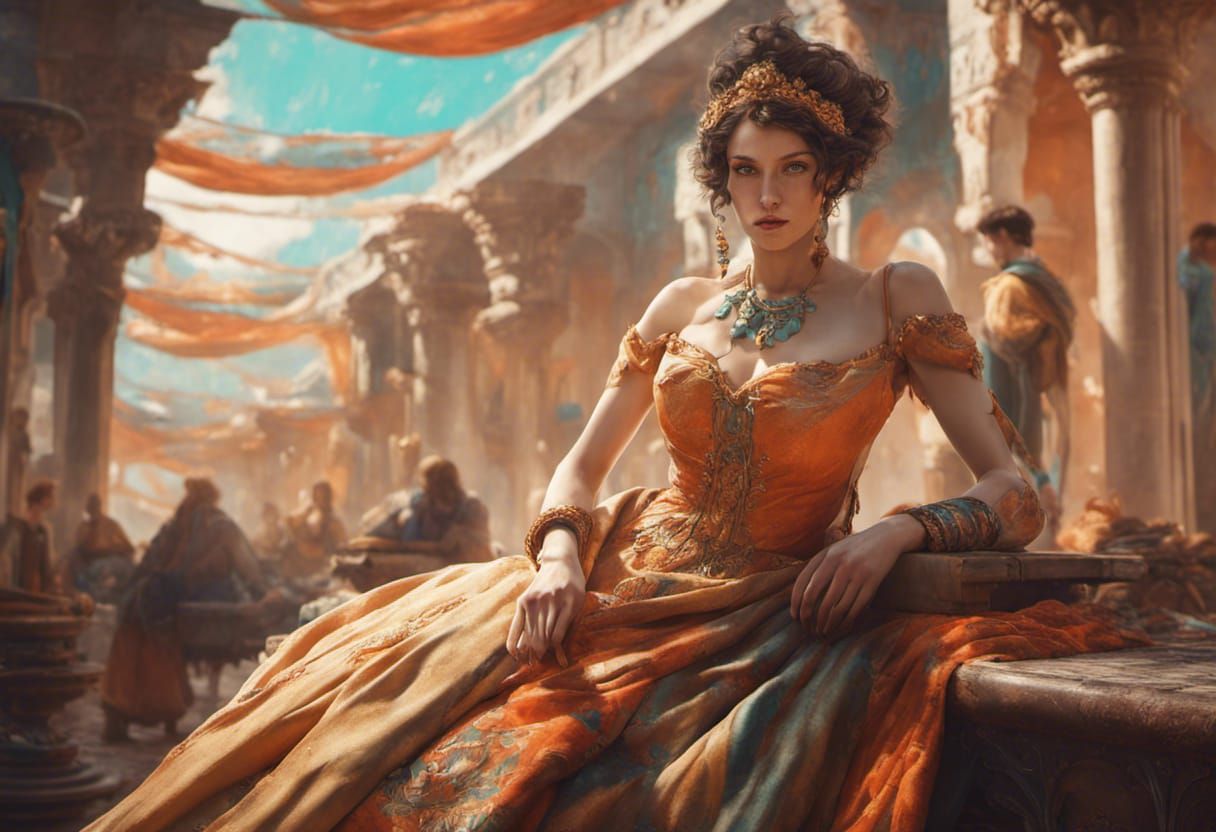 Seamstresses Display Skills in Art Nouveau Style