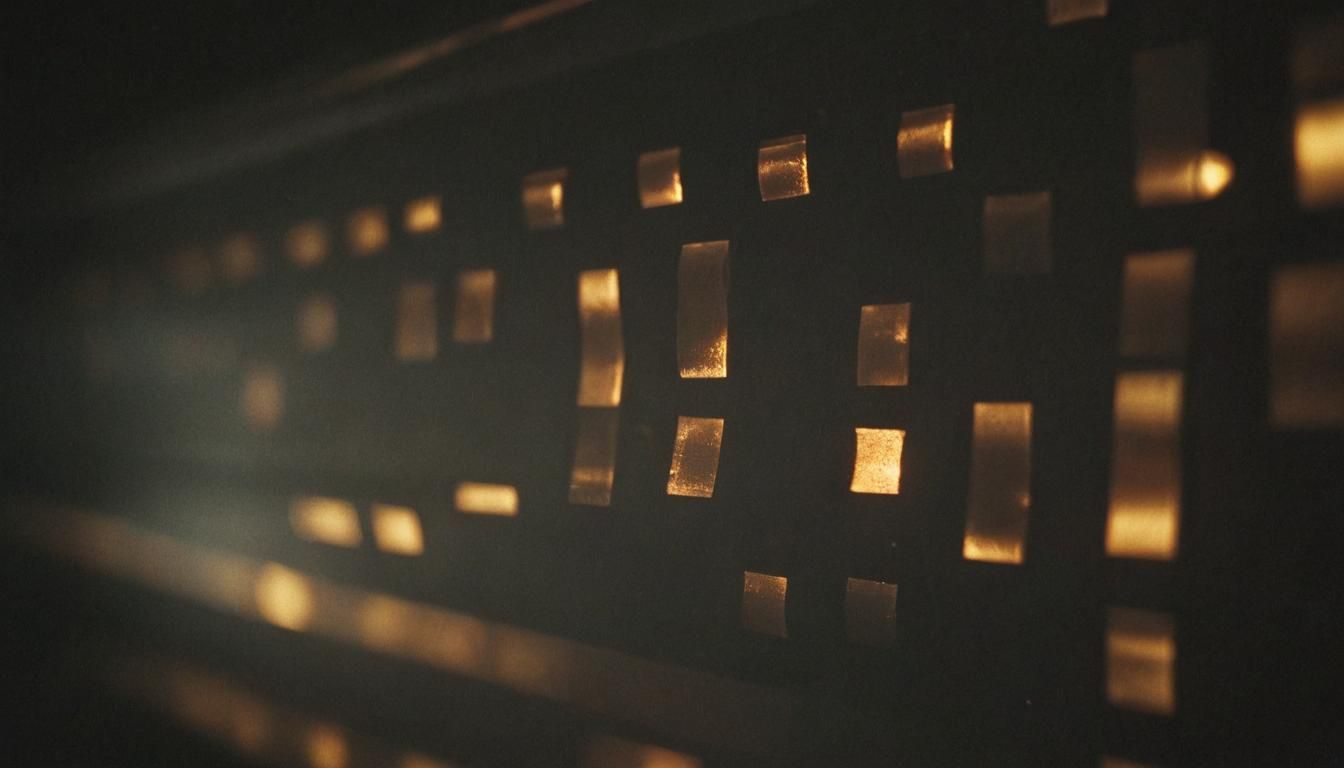 Film Projector Lens in Golden Hour Lighting