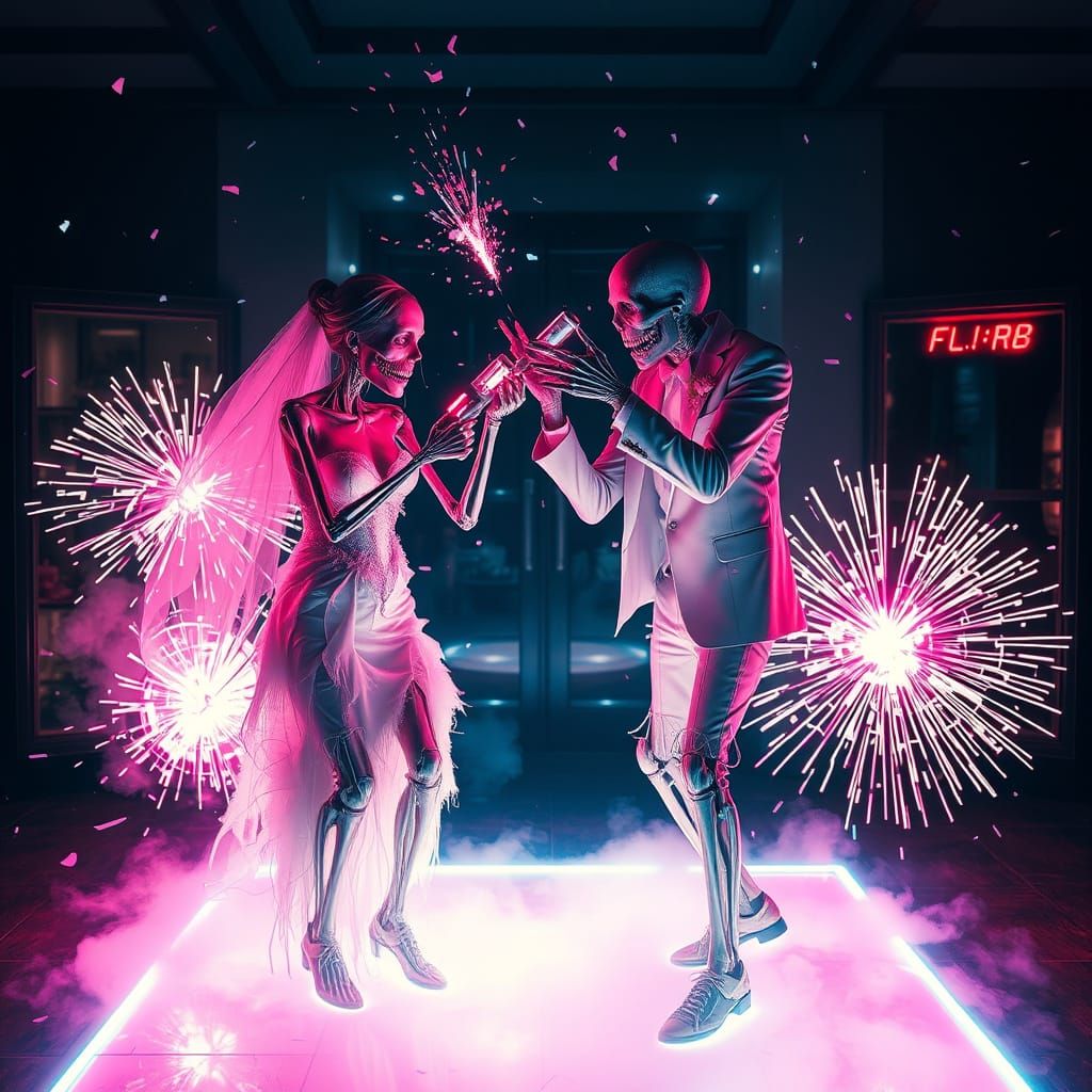 Undead Couples Ignite Fireworks Amidst Chaos