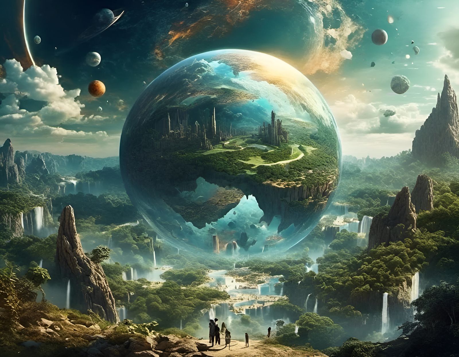 View of Earth from a Mysterious Fantasy Planet