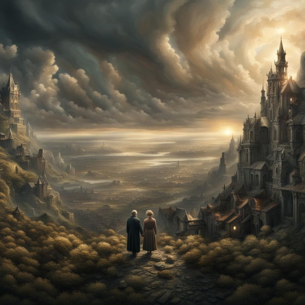 Epic Reunion of Lovers: Digital Matte Painting