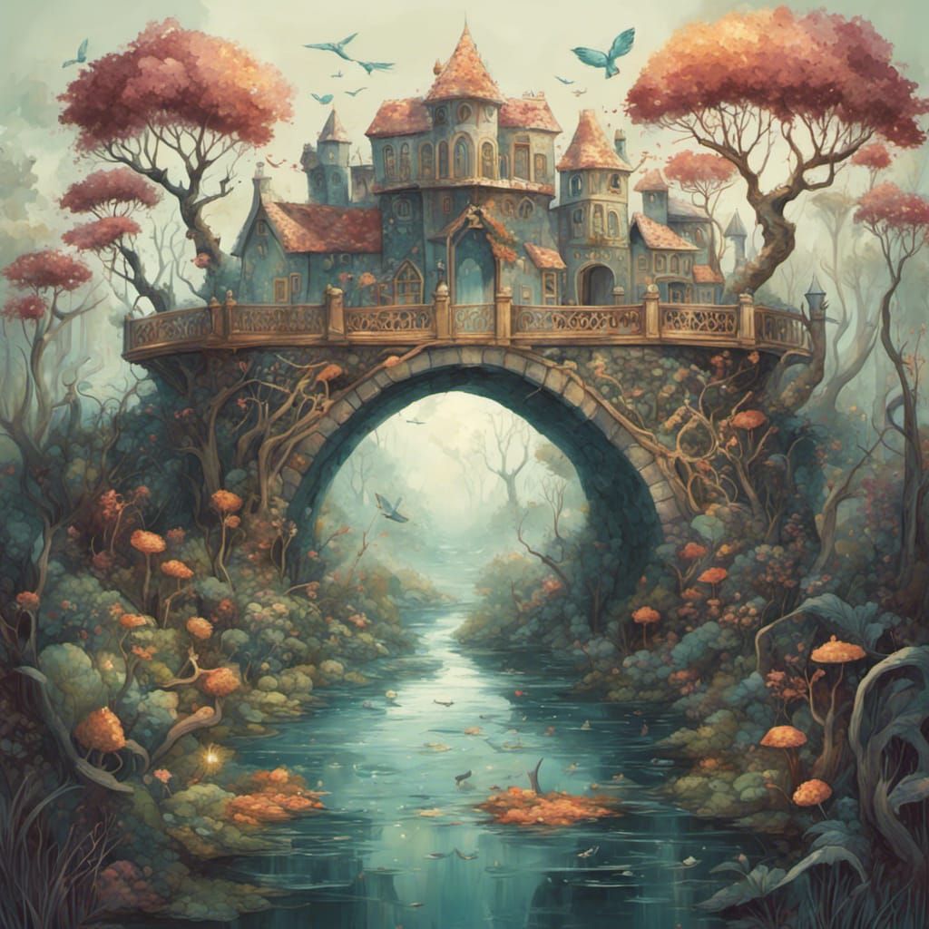 Detailed Fantasy Bridge Artwork