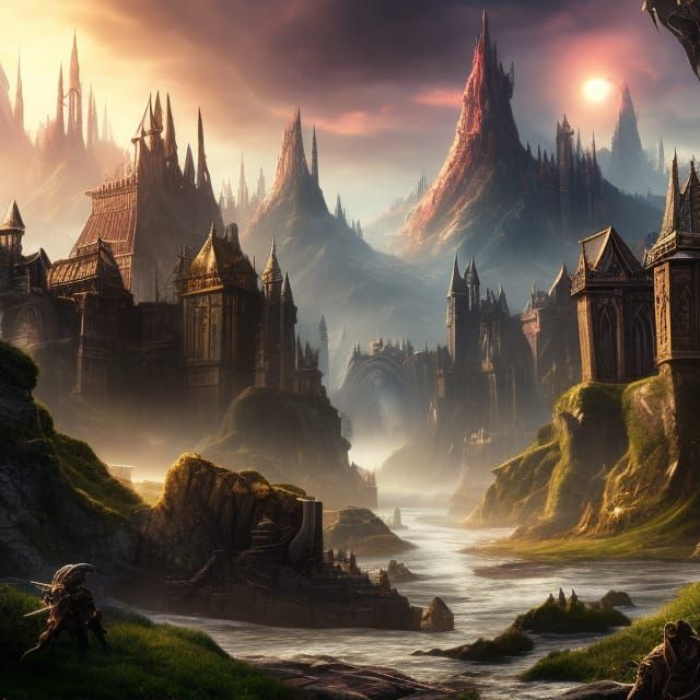 Cinematic Fantasy Landscape Concept Art