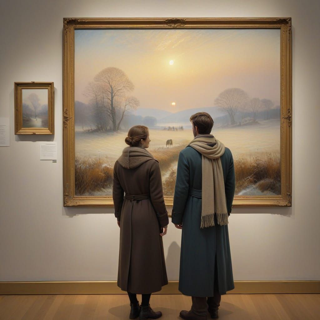 Winter Wonderland in Soft Impressionist Style