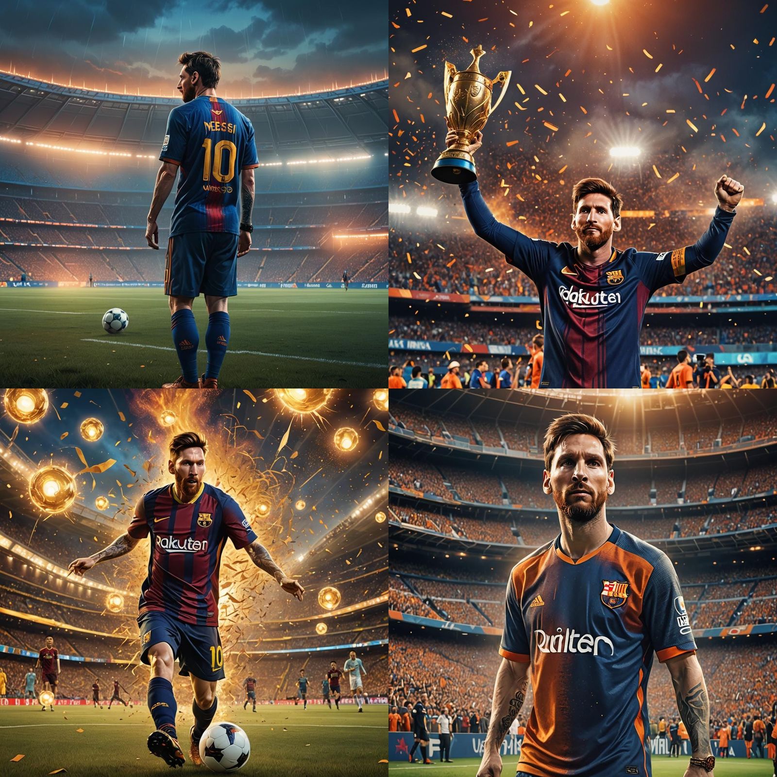 Detailed Matte Painting of Lionel Messi in 8K