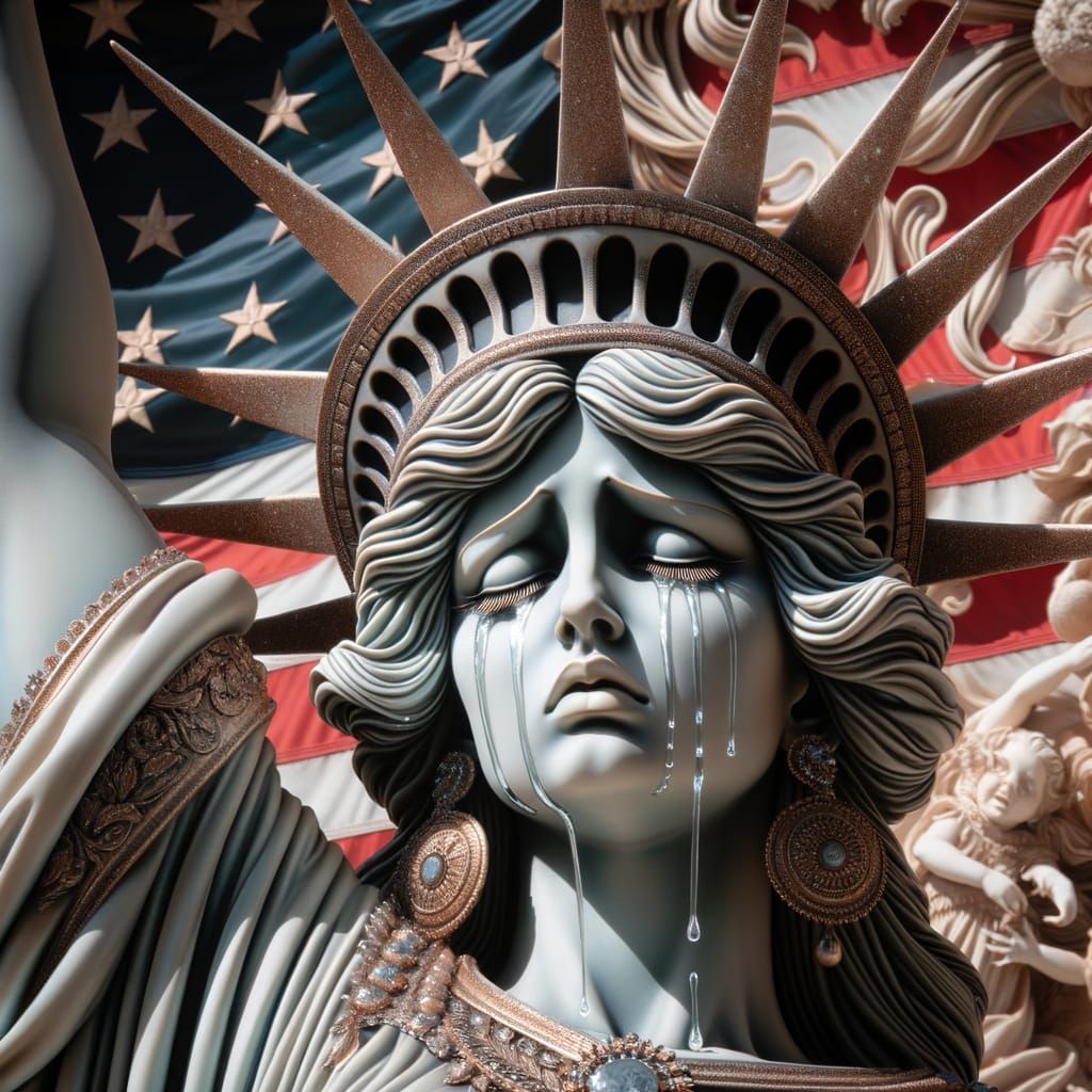 Statue of Liberty Goddess Tears