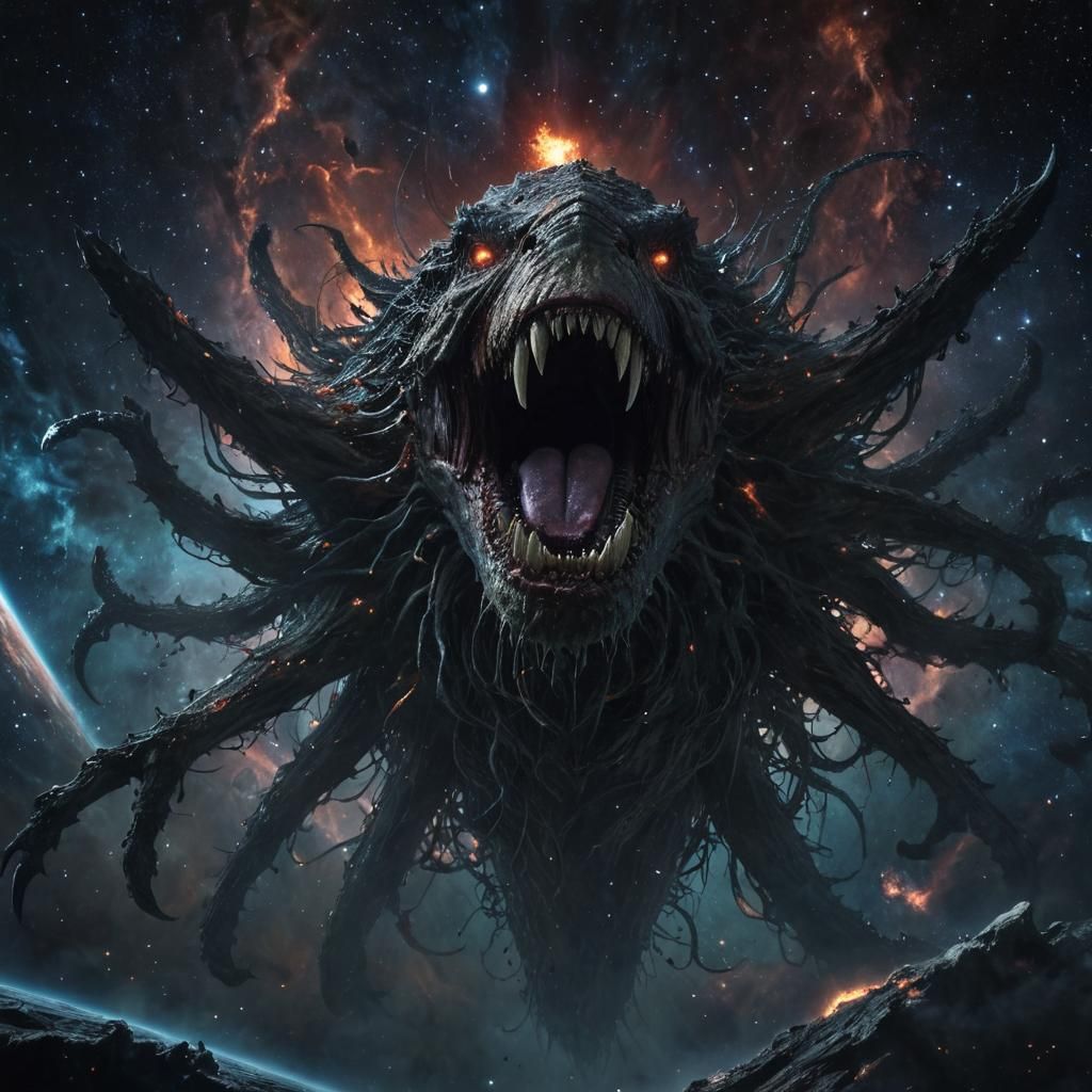 Titanic Cosmic Horror Engulfs Galaxy