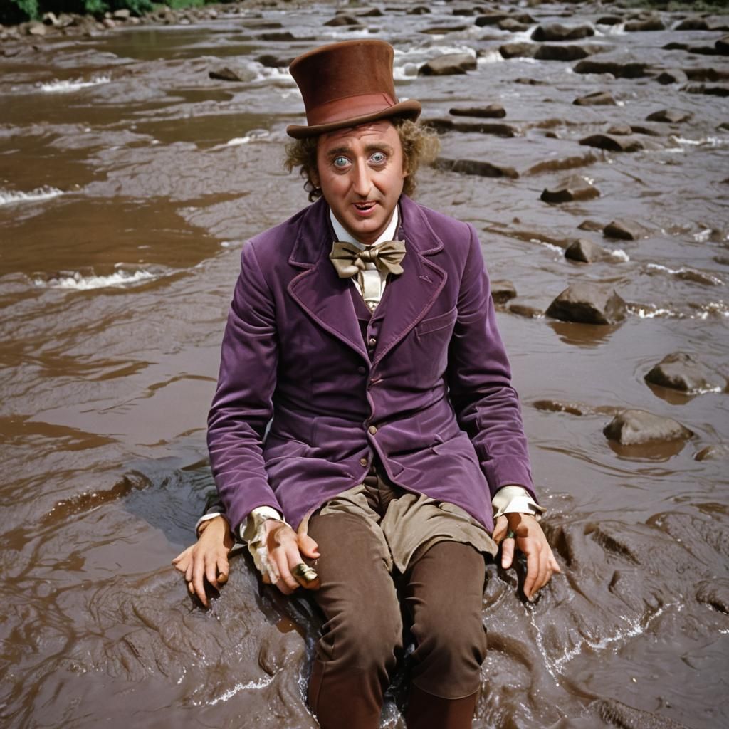 Willy Wonka Sarcastic Meme in Chocolate River