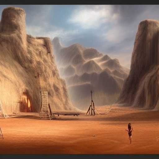 Detailed Matte Painting of a g-string