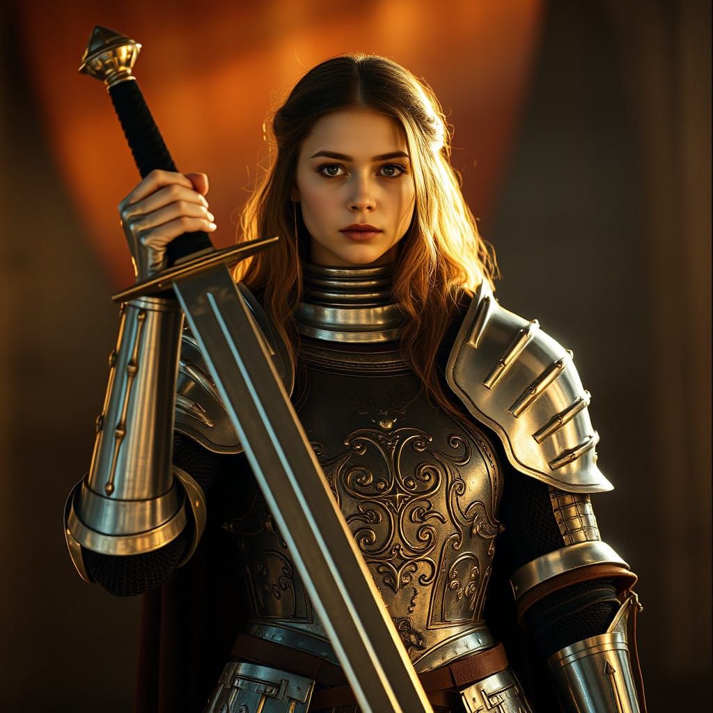 Epic Paladin in Cinematic Silver Armor