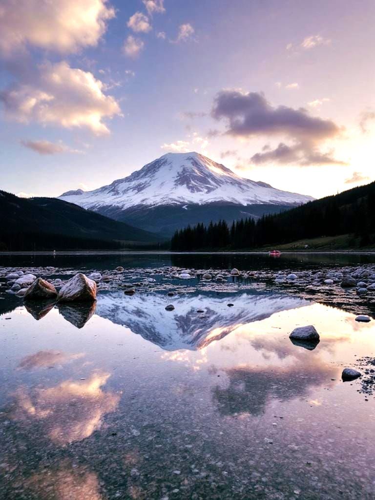 Abstract Reflective Surface Creates Mirrored Effect