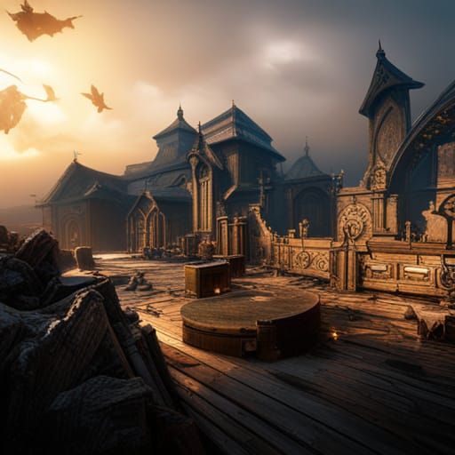 Tranquil Summer Forest: Detailed Matte Painting