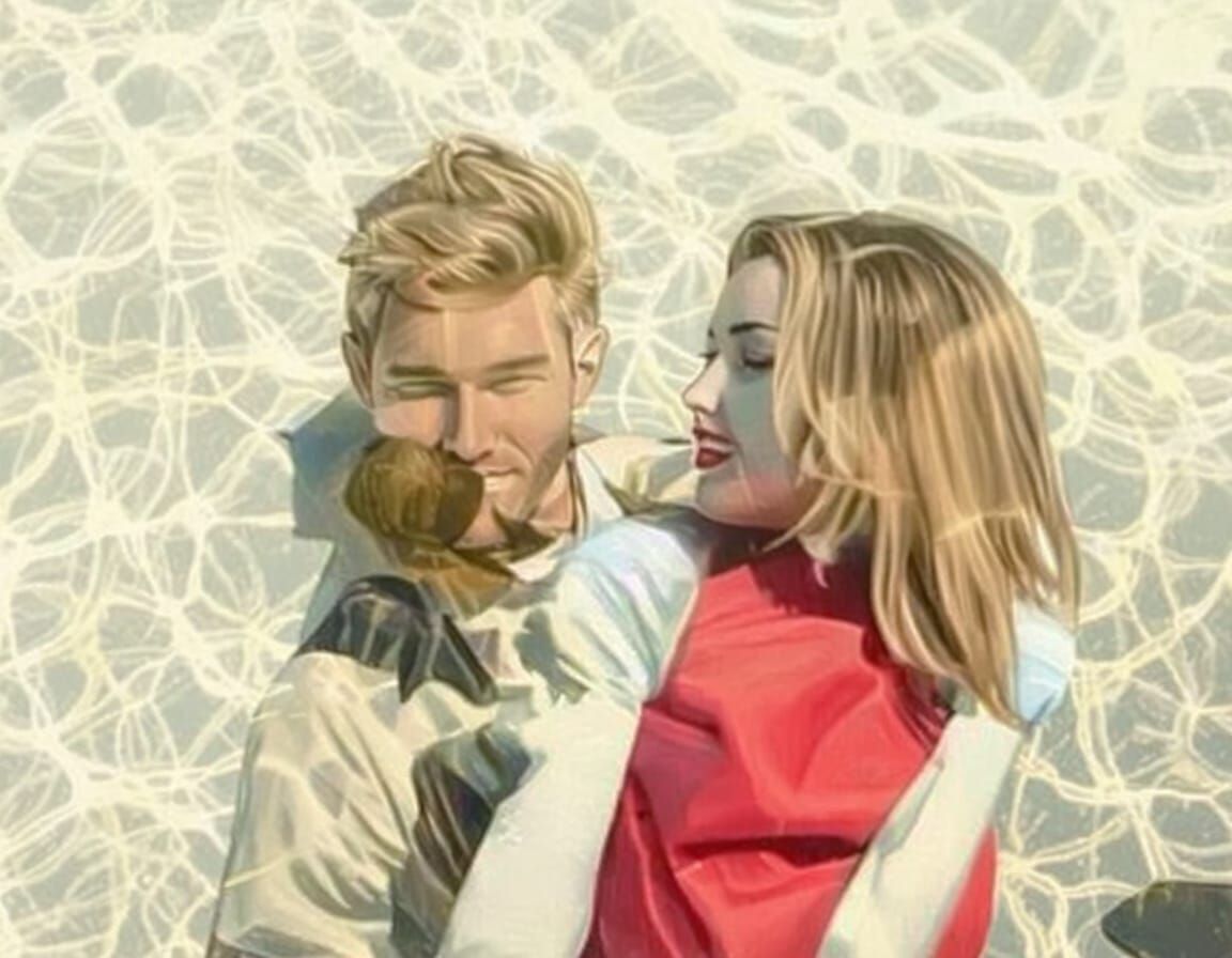 Vibrant Underwater Scene with Fish and Coral Reefs