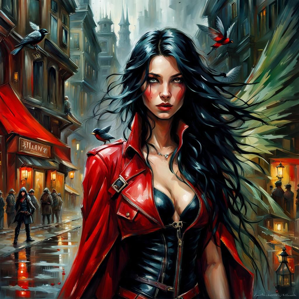 Ethereal Fairy in Dystopian Cityscape