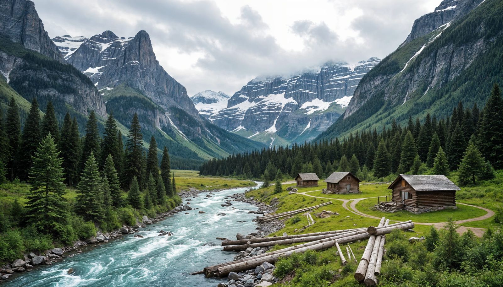 Cinematic Golden Hour Mountain Valley Landscape Photography