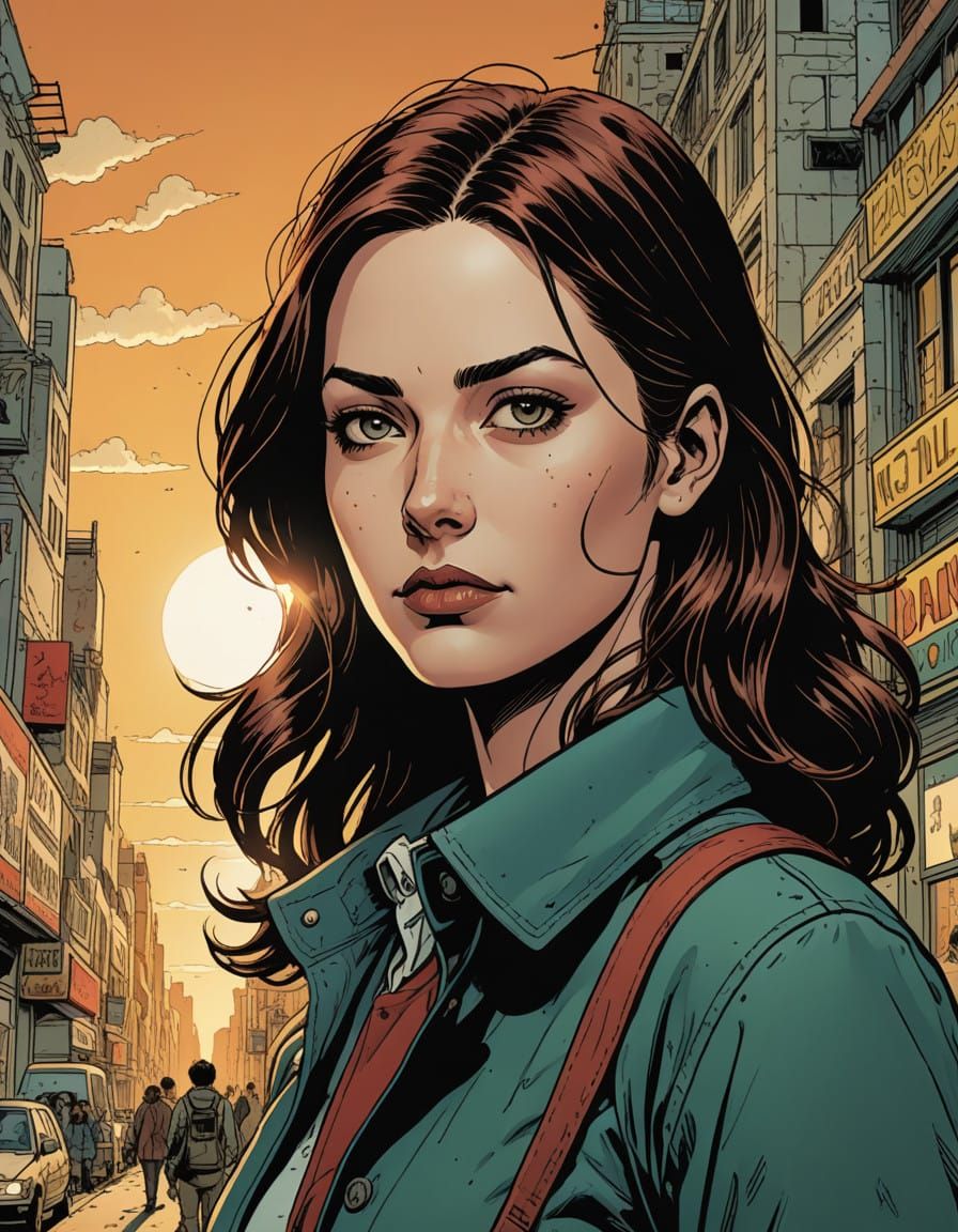 Epic Comic Book Cover in Dark Fantasy Style