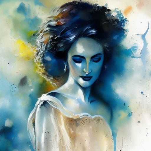 Greek Goddess Portrait in Painterly Speedpaint Style