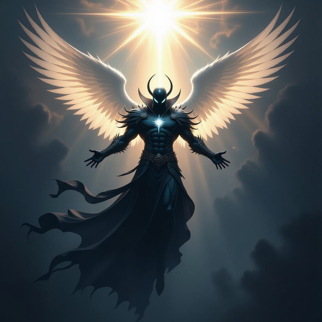 Spawn Ascends as Radiant Seraphim in Dark Fantasy Style