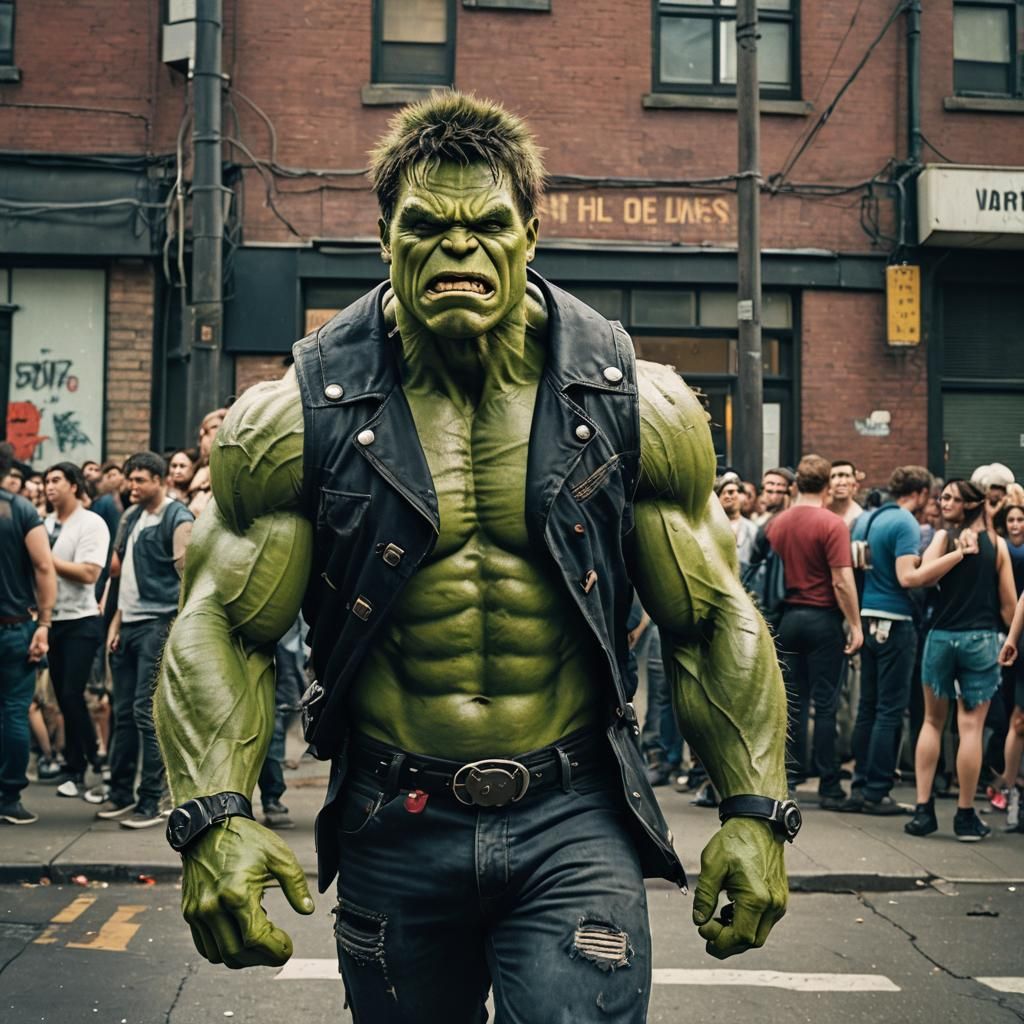 The Incredible Hulk as Punk: Cinematic Film Still