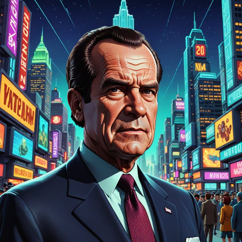 Richard Nixon Speaks in Futurama Style