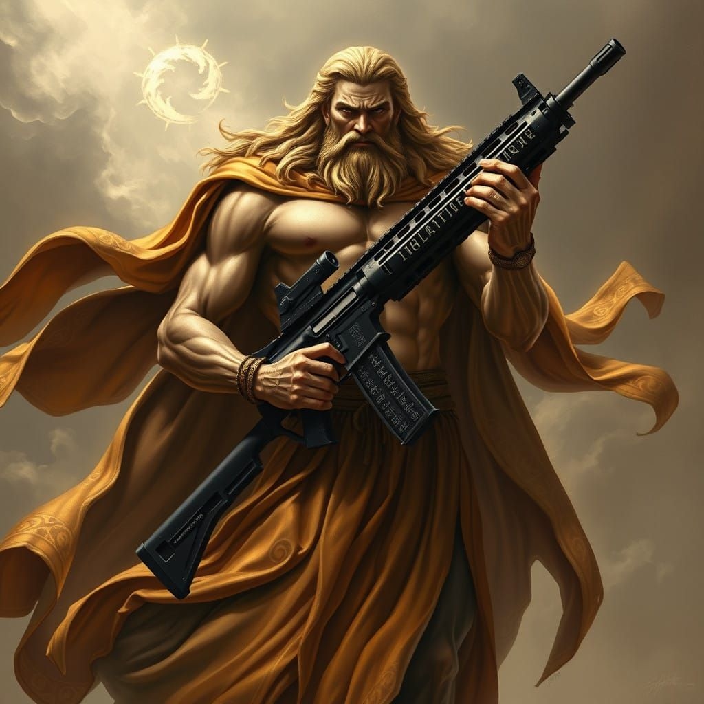 Divine Timekeeper Wields Ancient Gun