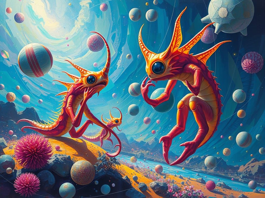 Surreal Lifeforms in a Kaleidoscopic Parallel Universe