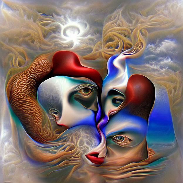 Surreal Souls Merging into One