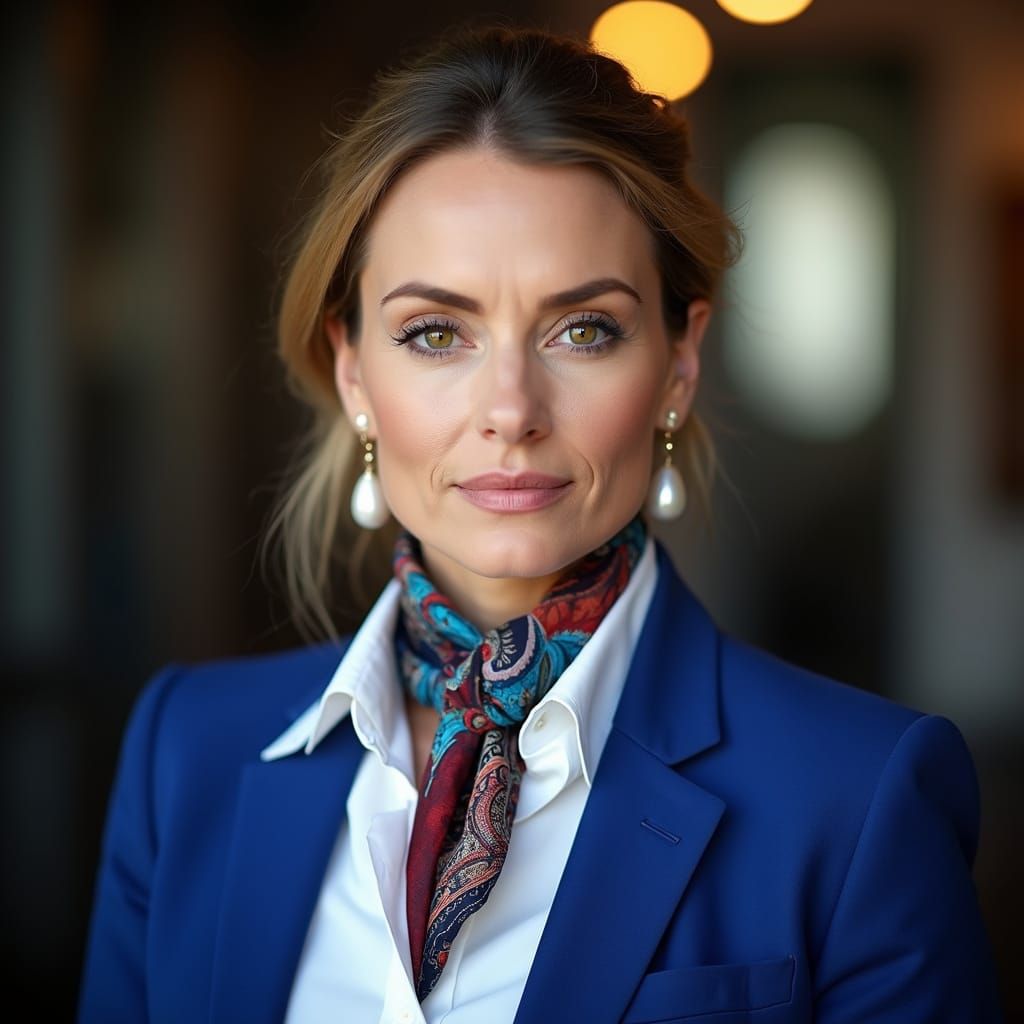 Sophisticated Businesswoman in Elegant Attire