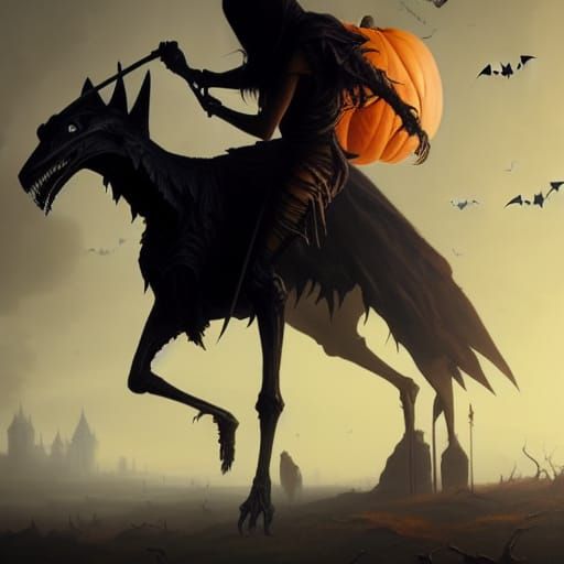 Halloween Landscape by Greg Rutkowski in Unreal Engine