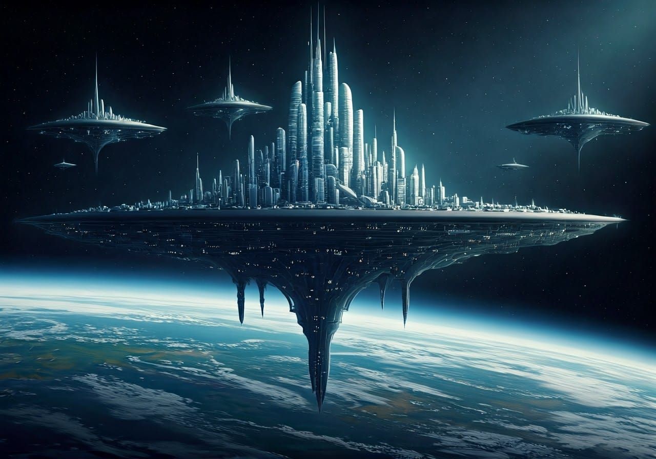 Serenity in the Cosmos: Futuristic City on a Generation Ship
