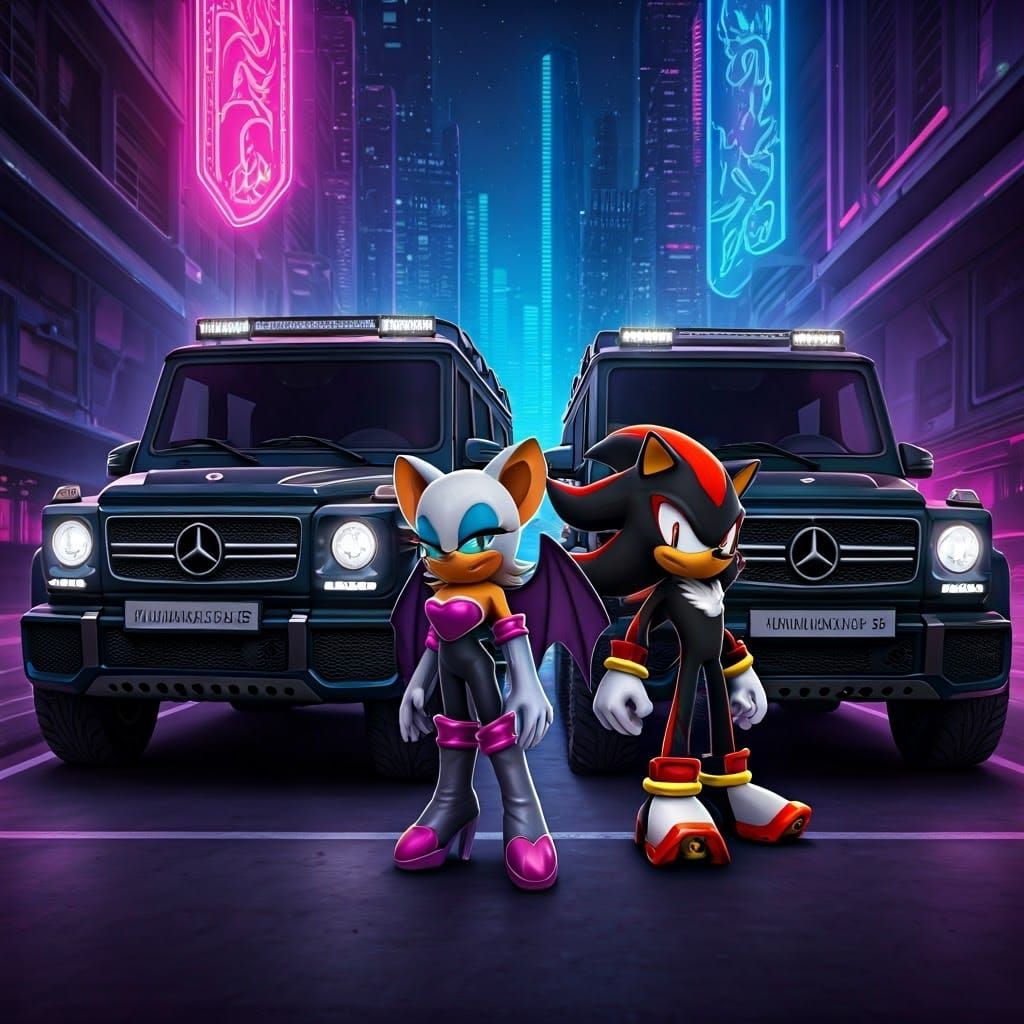 Shadow and Rouge in Futuristic Fashion