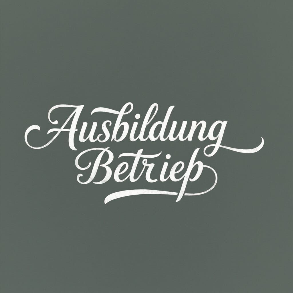 Ausbildungsbetrieb in Elegant Calligraphy Font