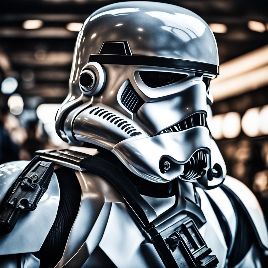 Hyperrealistic Stormtrooper in Cinematic Composition
