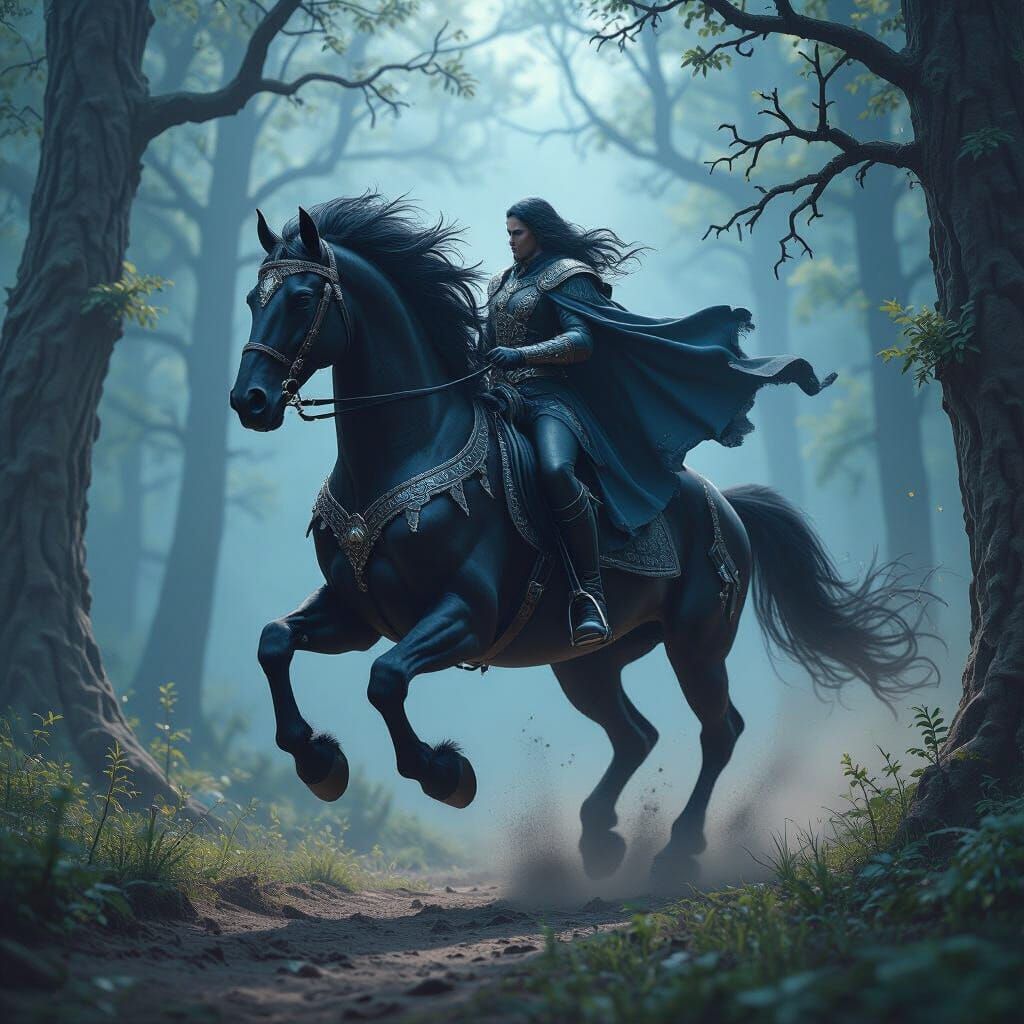Headless Horse Gallops Through Enchanted Forest