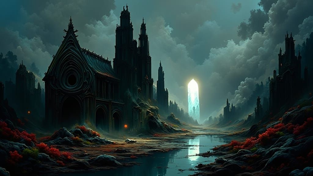 Eerie Landscape: A Glimmer of Hope