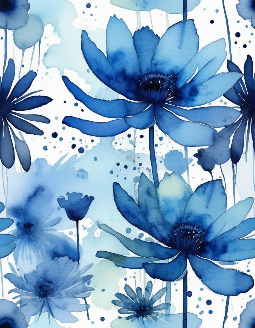 Ethereal Floral Art in Cubist Vorticism Style