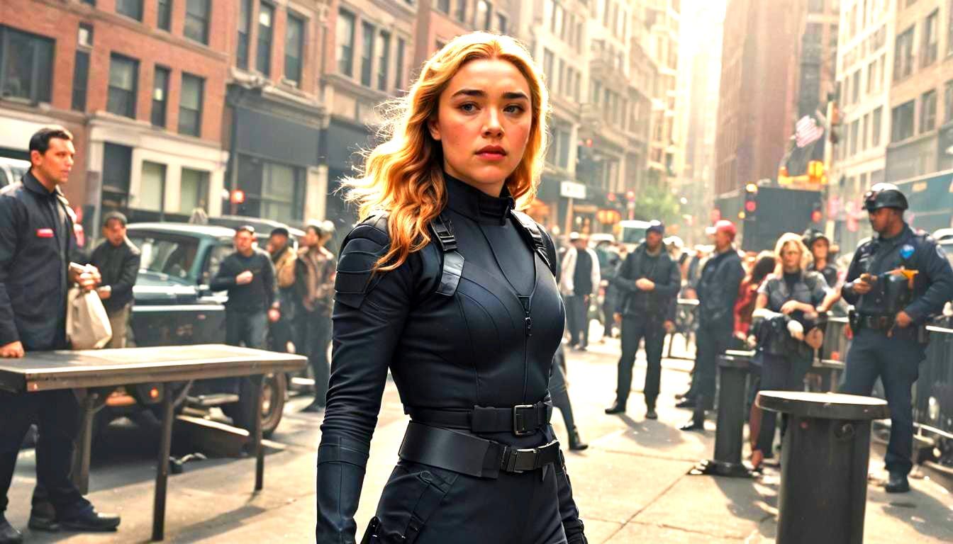 Florence Pugh as Yelena Belova in New York