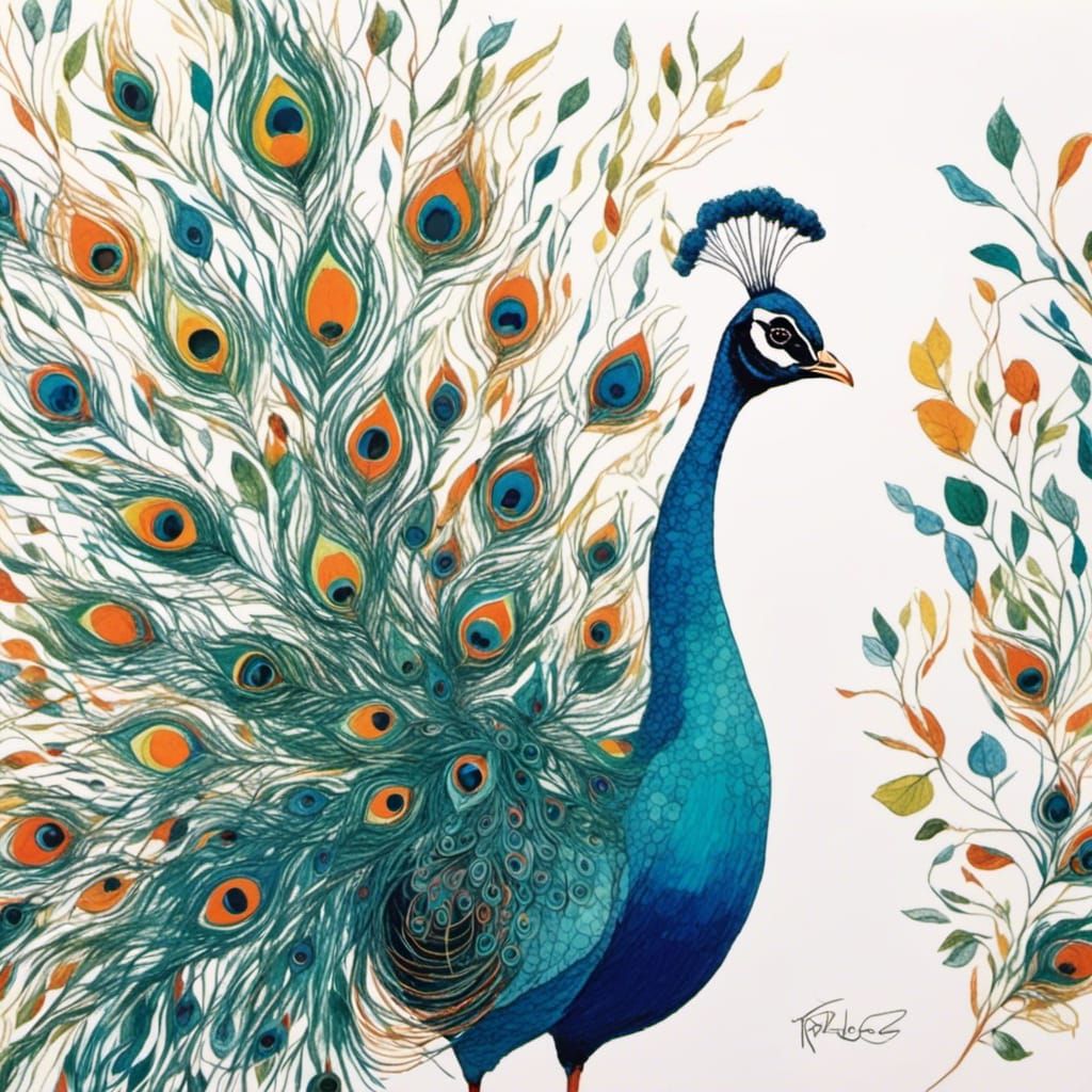 Fabulous Peacock Displaying Plumage