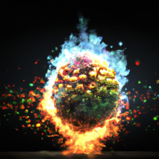 Pineberry Bomb Explosion in Slow Motion