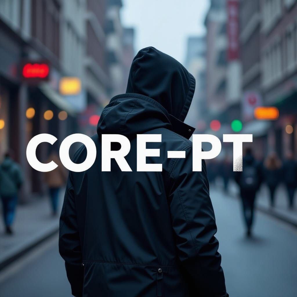 Man in Hood Walking in Dystopian Landscape