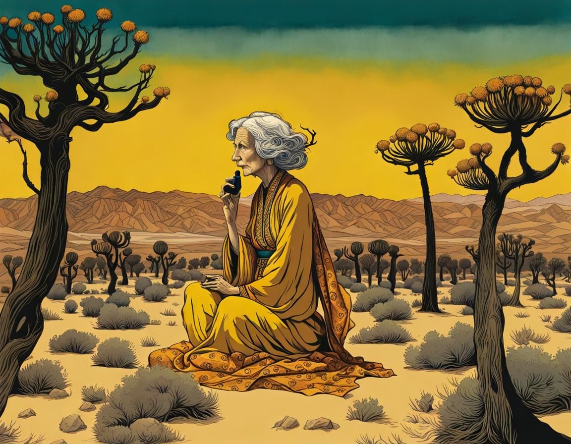 a woman sitting in the lotus position #6