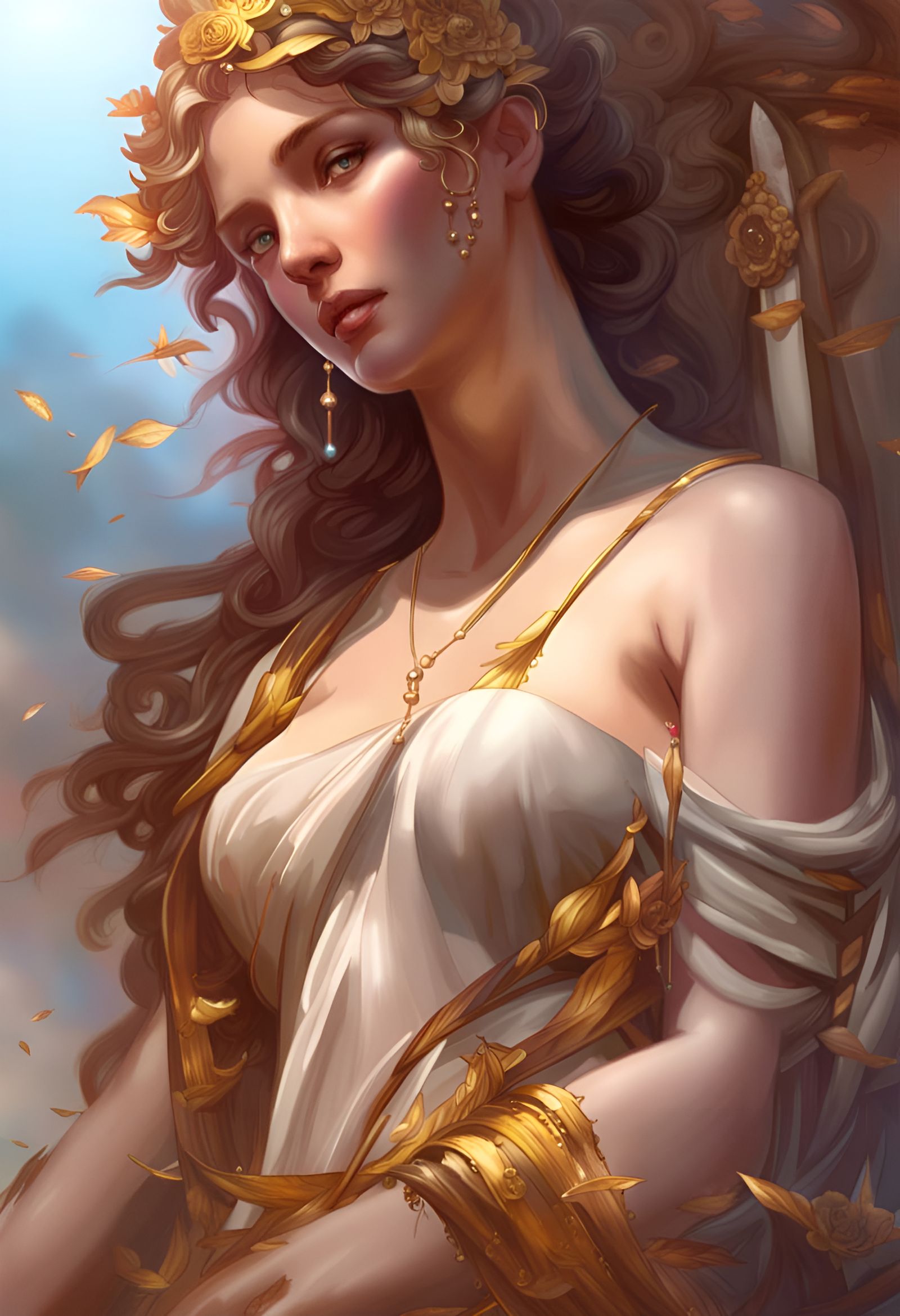 Venus Portrait in Hyperdetailed Digital Art Style