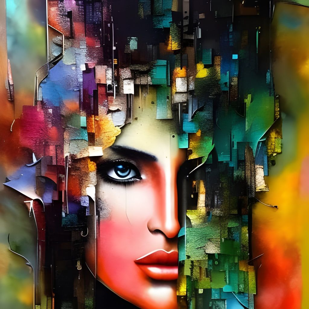 Bioluminescent Mixed Media Collage in Metallic Watercolor