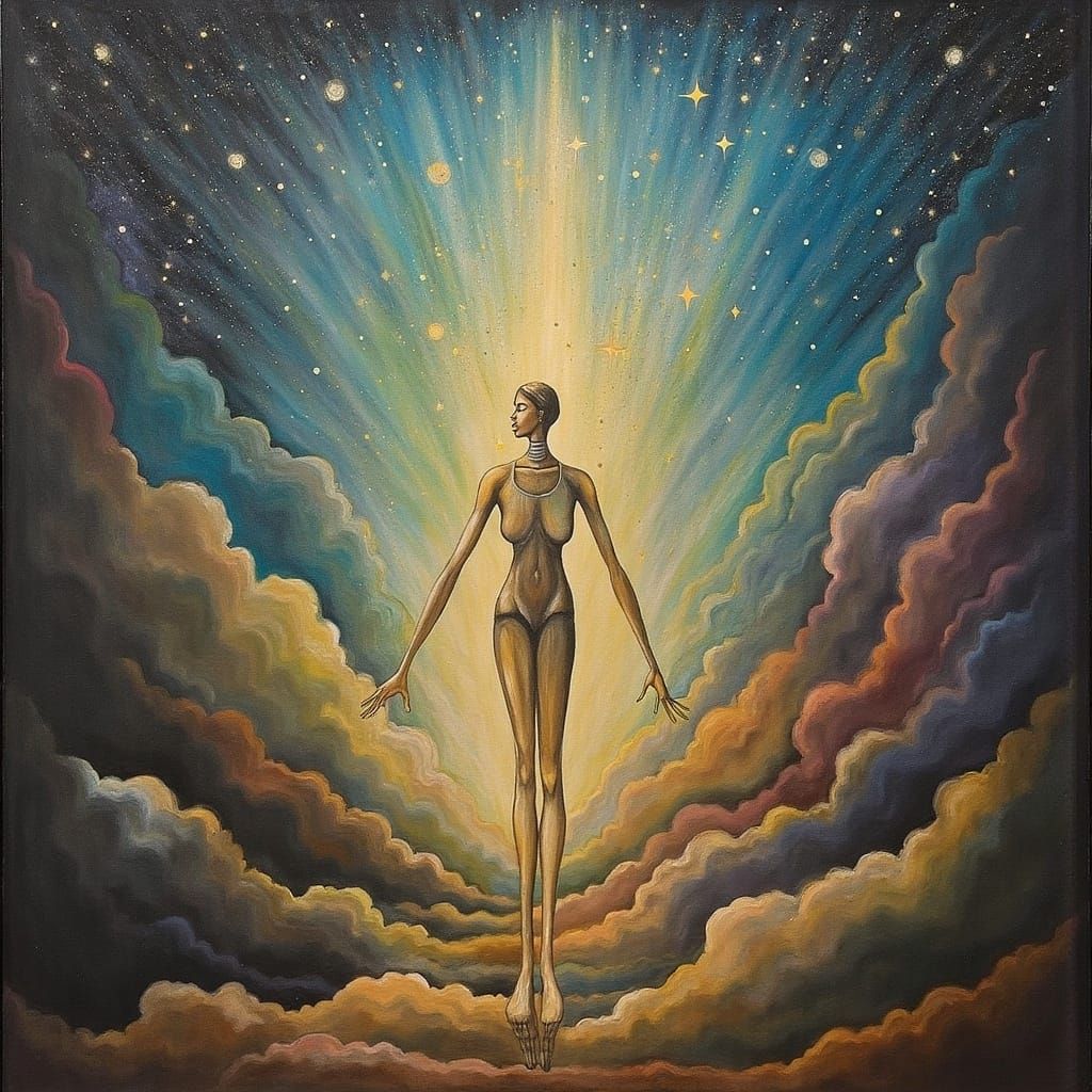 Ethereal Being Connecting to Cosmic Expanse