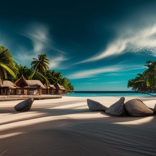 Fantastical Maldives Concept Art in Deep Color