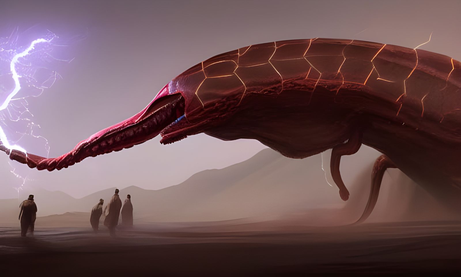 Venomous Lightning Monster Discovered in Desert Concept Art