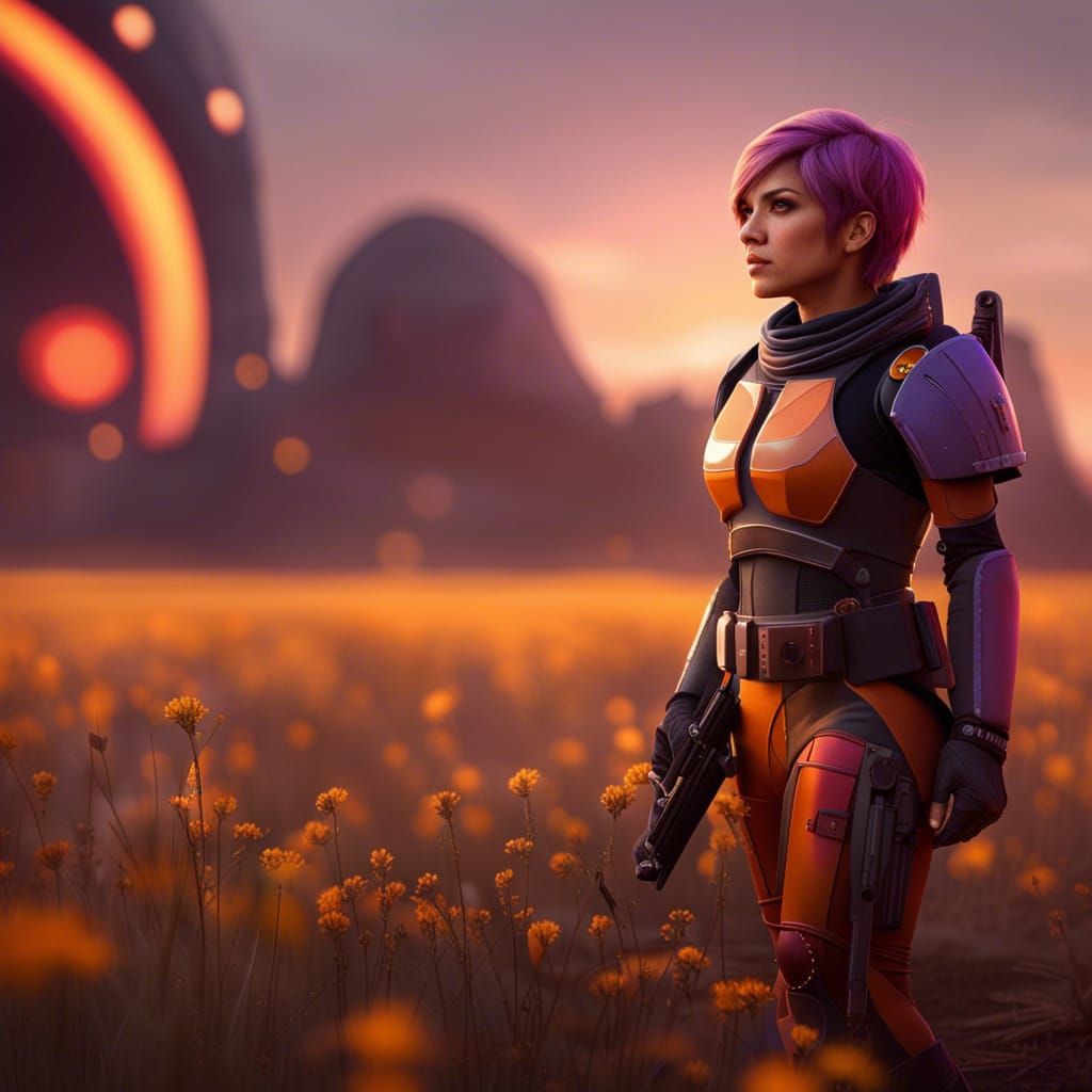 Natasha Liu Bordizzo as Sabine Wren at Sunset
